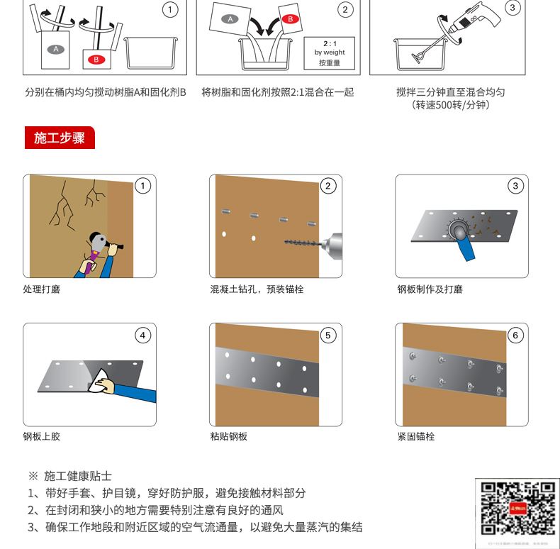 包钢铜梁粘钢加固施工过程